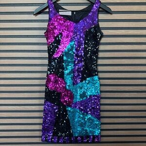 Vintage Nadine Sequin Mini Dress